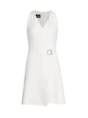 AKRIS SLEEVELESS V-NECK SHIFT DRESS,400011547566