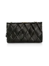 NANCY GONZALEZ LARGE WOVEN SNAKESKIN FRAME CLUTCH,400011643750