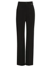 Balenciaga V-neck Wide-leg Trousers In Black