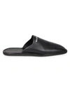 BALENCIAGA MEN'S COZY LEATHER SLIPPERS,400011955990