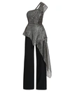 ROLAND MOURET SUMTER ASYMMETRIC METALLIC JUMPSUIT,400011722549