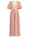 ROCOCO SAND AVANA LEOPARD PRINT PLEATED MAXI DRESS,400011973617