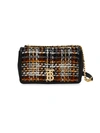 BURBERRY WOMEN'S SMALL LOLA TB TWEED & LEATHER SHOULDER BAG,0400011810904