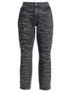 7 FOR ALL MANKIND CRYSTAL HIGH-RISE ZEBRA PRINT JEANS,400012009052