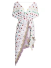 ALL THINGS MOCHI CAMILA EMBROIDERED SIDE-TIE DRESS,400011956632