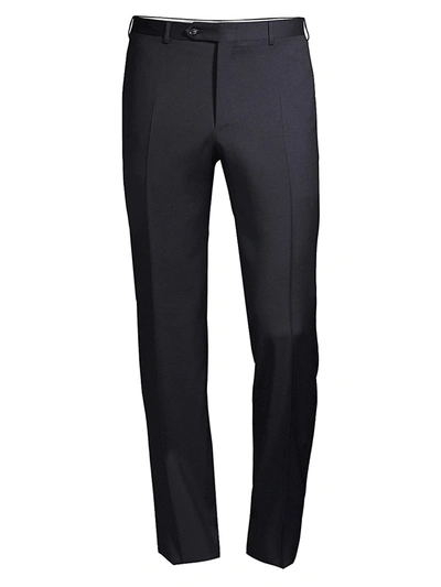 Canali Men's Slim-fit Wool Trousers In Navy