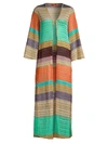 MISSONI LONG-SLEEVE OPEN-FRONT CHEVRON COVER-UP,400011601748