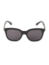 Gucci Men's Square Solid Injection Sunglasses In Black