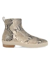 FEAR OF GOD MEN'S SANTA FE SNAKESKIN-EMBOSSED LEATHER ANKLE BOOTS,0400011341275