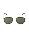 Cartier Men's 60mm Aviator Titanium Sunglasses In Gold