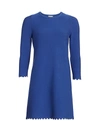 MILLY WOMEN'S SCALLOPED SHIFT DRESS,0400012095064