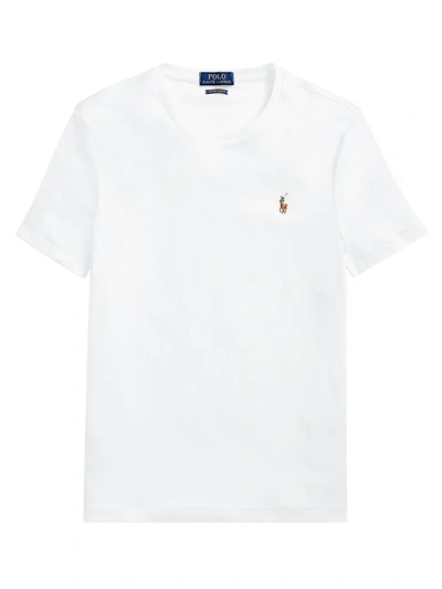 Polo Ralph Lauren Soft Touch French Terry Cotton T-shirt In White