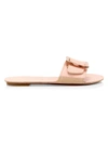 DEFINERY LOOP LEATHER FLAT SANDALS,400012098755