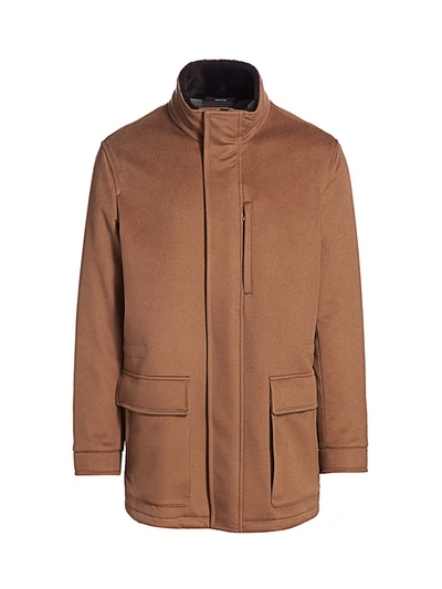 Ermenegildo Zegna Elements Cashmere Coat In Vicuna