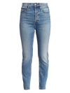 RE/DONE COMFORT STRETCH ULTRA HIGH-RISE ANKLE SKINNY JEANS,400012129168