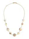 IPPOLITA WOMEN'S POLISHED ROCK CANDY SHORT 18K YELLOW GOLD & BROWN SHELL STATION NECKLACE,400011811871