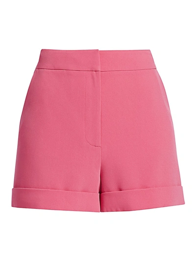 Cinq À Sept Elaine Crepe Shorts In Acid Pink