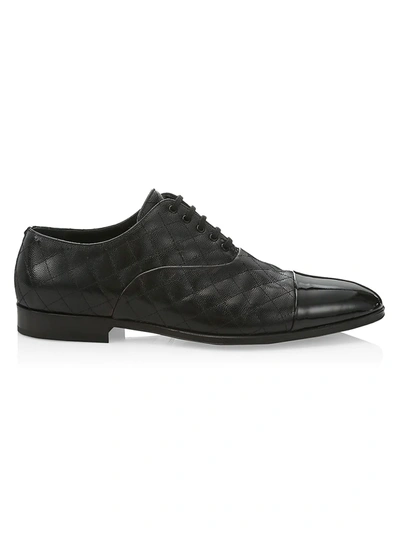 Burberry Menningson Leather Evening Derby Shoes In Black