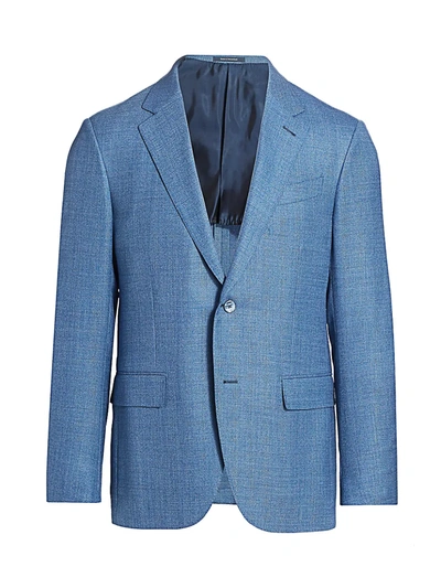 Ermenegildo Zegna Men's Textured Solid Sport Jacket In Blue