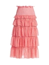 SANDY LIANG CHOUX-CHOUX GINGHAM TIERED SKIRT,400012227352