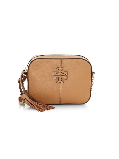 Tory Burch Mcgraw Leather Camera Bag In Tiramisu