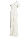 Roland Mouret Women's Belhaven One-shoulder Gown In White