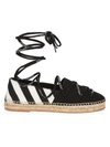 Off-white Canvas Espadrilles In White Black