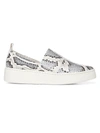 VINCE SAXON SNAKESKIN-EMBOSSED LEATHER PLATFORM SNEAKERS,400012136692