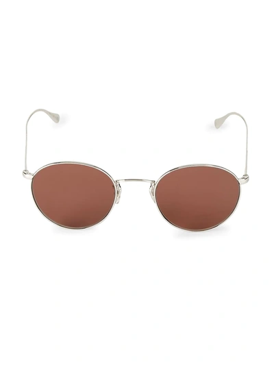 Oliver Peoples Coleridge Round Metal Aviator Sunglasses In Multicolor