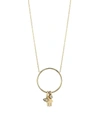 ZOË CHICCO MIDI BITTY 14K YELLOW GOLD & DIAMOND LUCK AND PROTECTION CHARM NECKLACE,400012265865