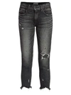 Moussy Vintage Glendale Distressed Skinny Jeans In Black