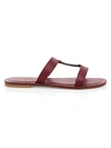 DEFINERY BAR FLAT LEATHER SANDALS,400012334759
