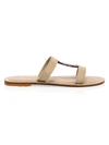 DEFINERY BAR FLAT LEATHER SANDALS,400012334777