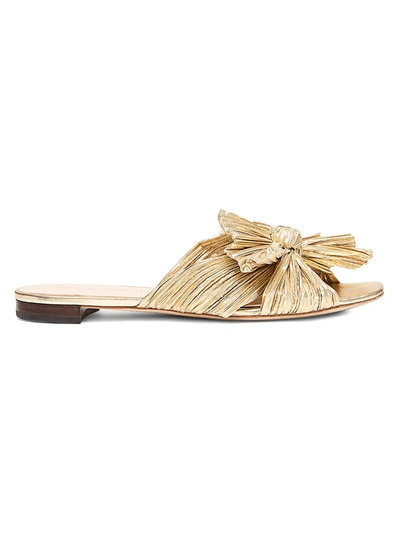 Loeffler Randall Daphne Knot Flat Sandals In Gold
