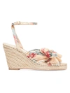 LOEFFLER RANDALL WOMEN'S CHARLEY KNOTTED FLORAL ESPADRILLE WEDGE SANDALS,0400012336069