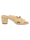 CARRIE FORBES AYOUB SCALLOP RAFFIA MULES,400012329931