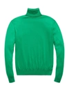 Ralph Lauren Men's Turtleneck Cashmere Sweater In Nautical Green