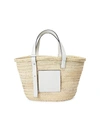 Loewe Leather-trimmed Basket Bag In Beige