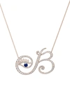 TABAYER EYE 18K ROSE GOLD, SAPPHIRE & DIAMOND BEAUTIFUL PENDANT NECKLACE,400012313481