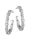 IPPOLITA WOMEN'S STARDUST STERLING SILVER & DIAMOND HOOP EARRINGS,426143640796