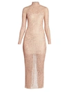 RALPH AND RUSSO NUDE EMBELLISHED MIDI COCKTAIL DRESS,400012323424