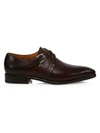 Paul Stuart Galante Crisscross Double Monk Strap Leather Shoes In Cordovan