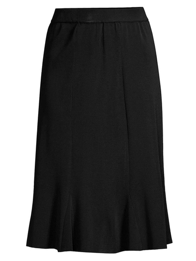Misook Plus Size Straight Pull-on Skirt In Black