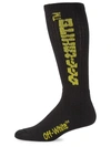 OFF-WHITE DISRUPTED FONT DOUBLE ARROW SOCKS,400012135712