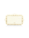 Cult Gaia Eos Bauble Raffia Box Clutch In Sand