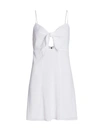 ALICE AND OLIVIA ROE TIE-FRONT MINI DRESS,400012467553
