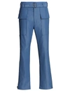 FERRAGAMO FLAP POCKET COTTON-LINEN trousers,400011770025