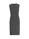 ST JOHN MARLED RIBBON TWEED KNIT SHEATH DRESS,400012438772