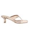 PARIS TEXAS PYTHON-EMBOSSED LEATHER THONG SANDALS,400012302778