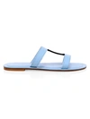 DEFINERY BAR FLAT LEATHER SANDALS,400012334791